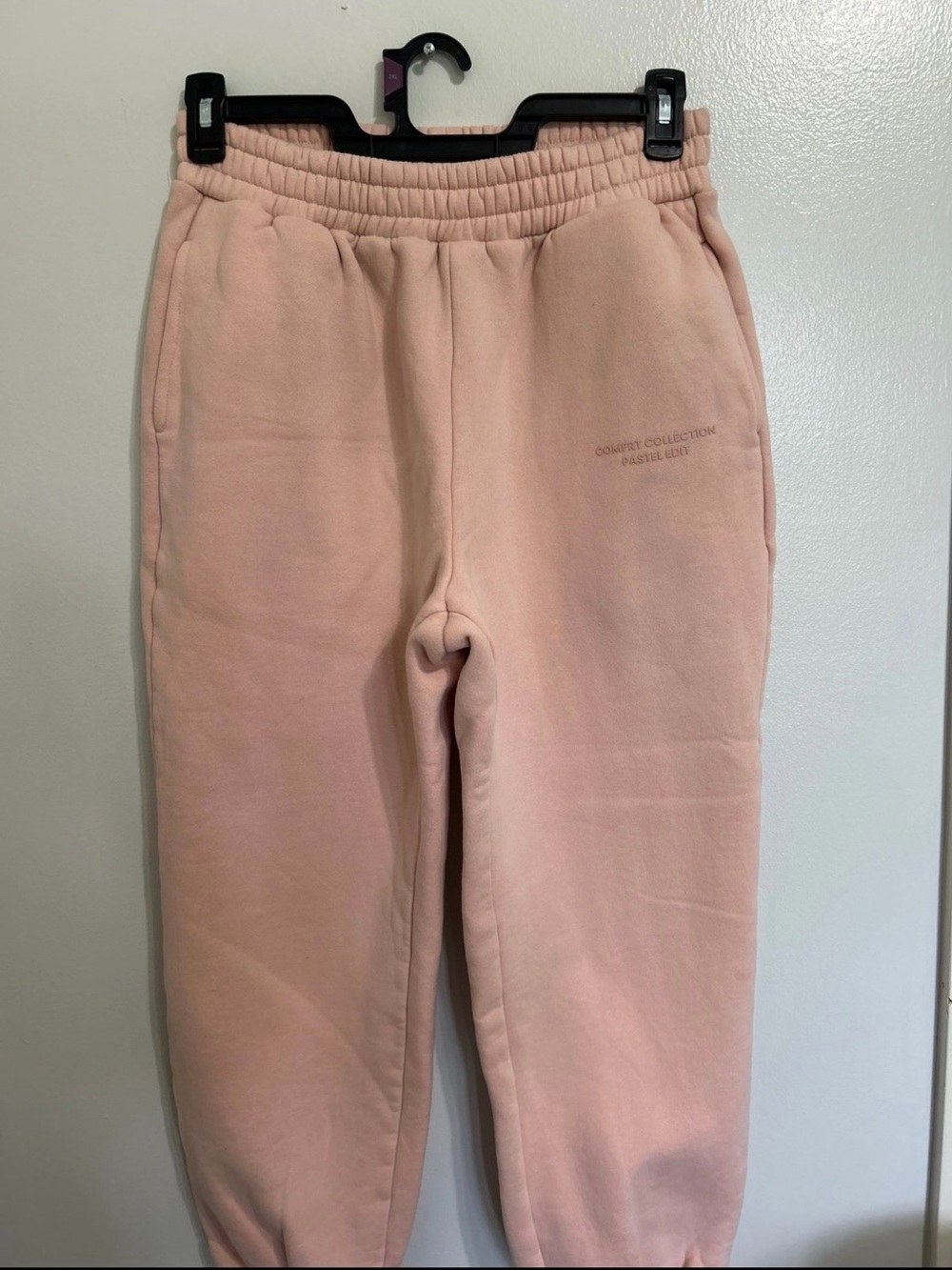Adult Pastel Pink Cozy Fleece Joggers
